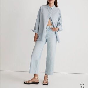 Madewell Perfect Vintage Wide-Leg Crop Jean Ward Wash *hemmed